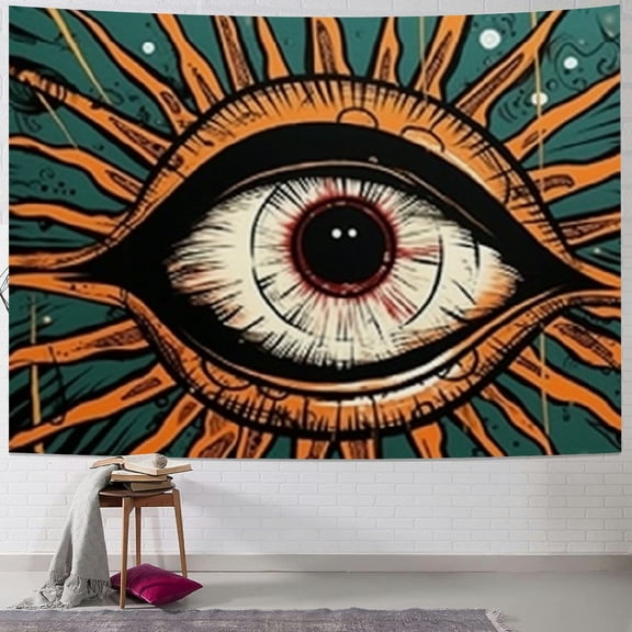 BCIIG Eye Circles Rays Tapestry Wall Hanging Unique Style Graphic Tapestries Home Wall Decor Art for Living Room Bedroom Apartment Farmhouse Dorm 40x60inch