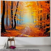 BCIIG Fabric Autumn Painting Tapestry Wall Hanging Fall Trees Tapestry Wall Hanging Nature Landscape Fall Picture for Wall Decor Bedroom Aesthetic Living Room College Dorm Decor Wallpaper 40x30inch