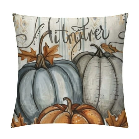 BCIIG Fall Pillow Covers   Stripes Polka Dots Buffalo Plaid Pumpkin Pillows Decorative Autumn Thanksgiving Harvest Thankful Throw Pillows Cushion Case Fall Decor  12x12in