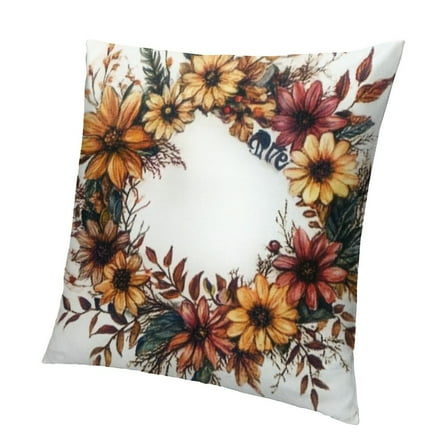 BCIIG   Fall Pillow Covers Thanksgiving Pumpkin Wheat Squirrel Decorative Couch Throw Pillow Cases 12x12in