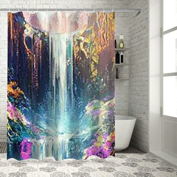 BCIIG Fantasy Art Shower Curtain 100% Polyester With Hooks 36"x72
