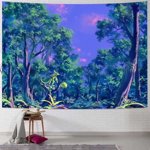 BCIIG Fantasy Forest Tapestry Psychedelic Plant Tapestry  Reactive Nature Tree Tapestry Misty Jungle Tapestry Mysterious Landscape Tapestry Wall Hanging for Bedroom Living Room 50x40inch