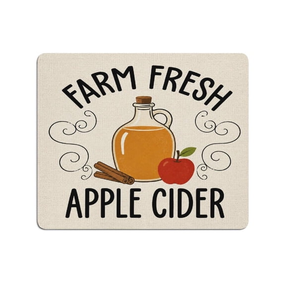 Mac Compouter BCIIG Farm Fresh Apple Cider Rustic Quote Mouse Pad, Square Smooth ...