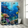 BCIIG Fish Coral Reef Bathroom Decor Set with Hooks, Colorful Luxurious