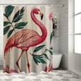 thumbnail image 1 of BCIIG Flamingo Shower Curtain Set Chic Modern Bathroom Decor with Hooks 36"x72, 1 of 7