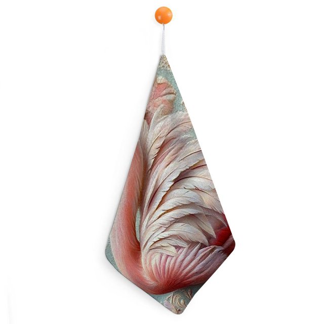 BCIIG Flamingos Flowers Pastel Colors QuickDry Hand Towels 11.8x11.8in