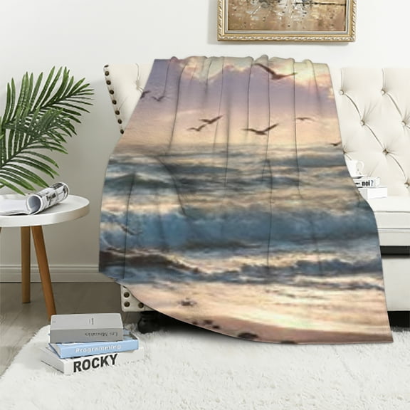 BCIIG Flannel Blanket for Bed, Throw Blanket for All Seasons 60x80in