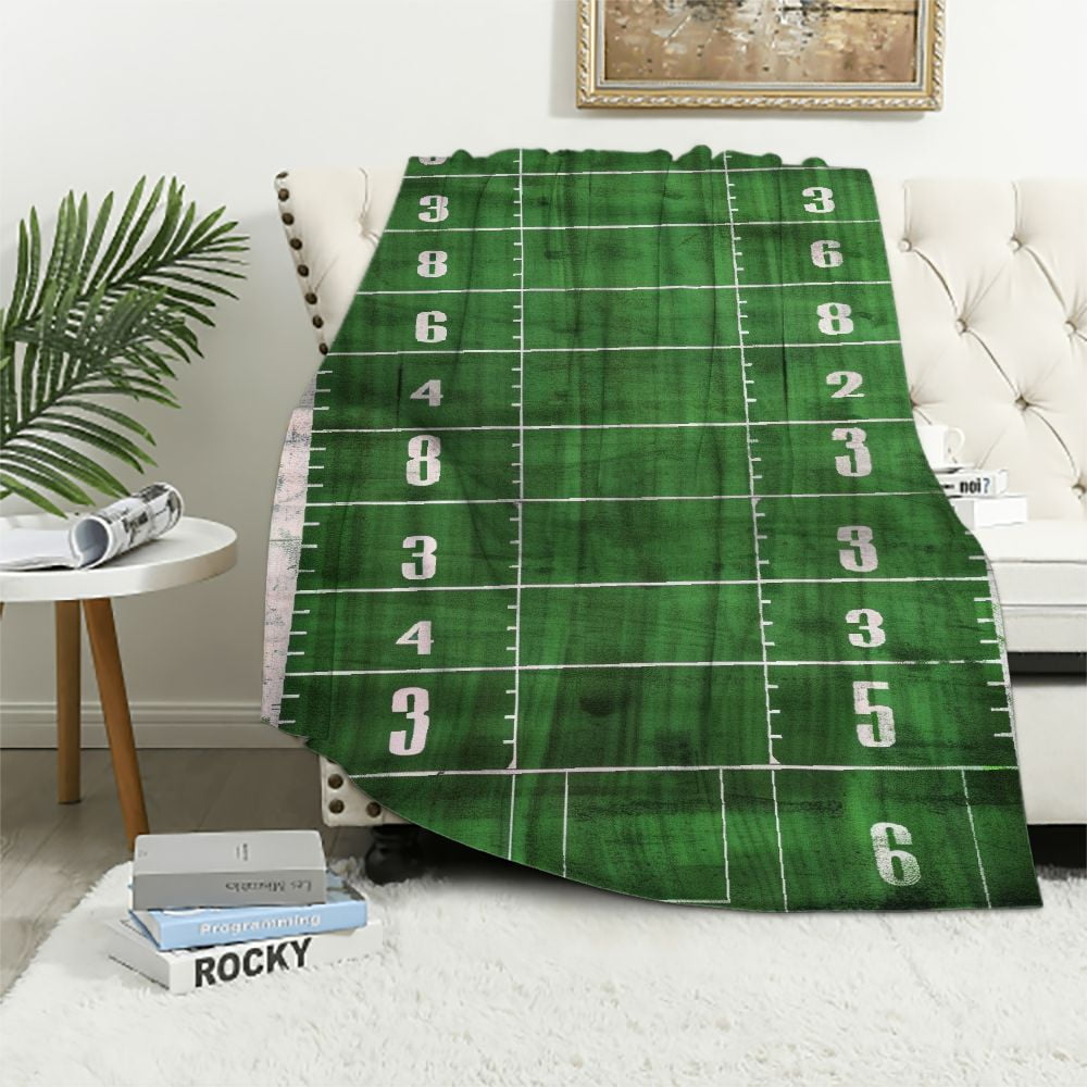 BCIIG Flannel Fleece Blanket - American Football Field Green Throw Blanket  for Bedroom Couch Travelling,Comfortable All Season Air Conditioning Blanket  for Adult Chidern 50x60in - Walmart.com, image size:1000x1000
