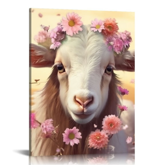 BCIIG Flower Crown Fine Art Aesthetic Poster Print Wall Painting for Home Office Decor Living Room Bedroom Canvas Artwork 16x20 in