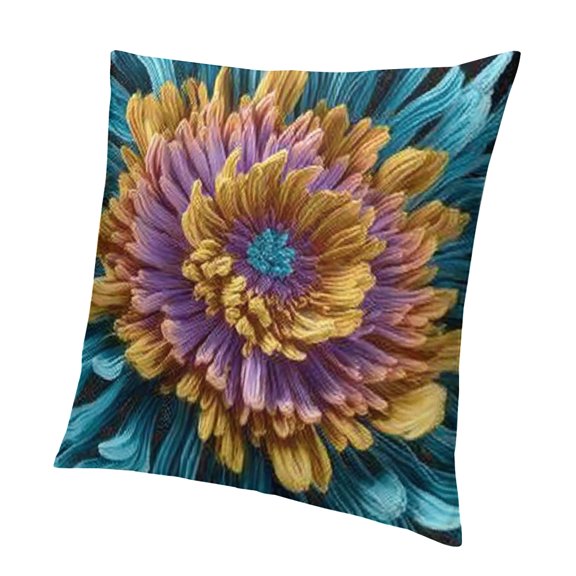 BCIIG Flower Home Decor Short Plush Pillowcase 1PC Soft Touch 22x22in