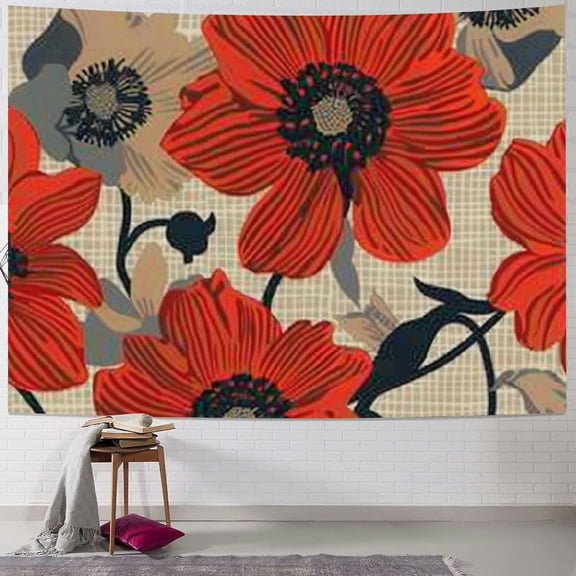 BCIIG Flower Pattern Tapestry Wall Hanging Unique Style Graphic Tapestries for Home Wall Decor 40x60inch