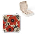 thumbnail image 1 of BCIIG Flower Pattern Travel Jewelry Case Organizer for Women, Small Portable Jewelry Storage Box with Zipper, Ideal for Necklace, Ring, Earring - Bridesmaid Gift White, 1 of 5