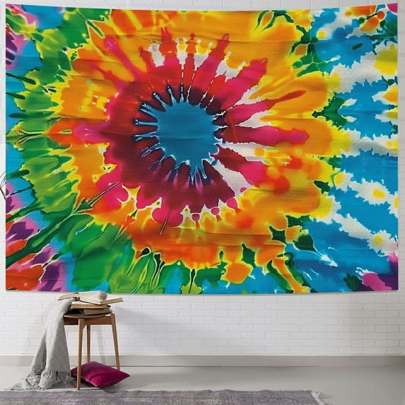 BCIIG Flower Tie-Dye Colorful Tapestry Wall Hanging Unique Style Home Decor Art for Living Room Bedroom Dorm - 4 Sizes Available 40x30inch