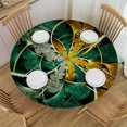 BCIIG Flower Yellow Center Round Table Cover Stain Resistant Washable