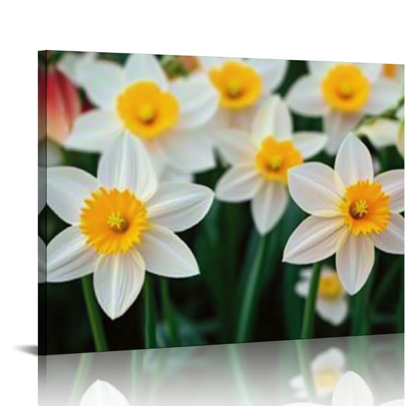 BCIIG Flowers Garden Wall Decor Canvas Art for Living Room Bedroom 20x16in