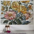 thumbnail image 1 of BCIIG Flowers Gold Border Art Nouveau Tapestry Wall Hanging Unique Style for Home Decor Living Room Bedroom Apartment Farmhouse Dorm 50x40inch, 1 of 6