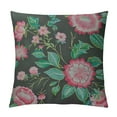 thumbnail image 1 of BCIIG Flowers Graphic Decorative Cushion Throw Pillow Cover for Home Couch Living Room Bed Sofa Short Plush Zipper Closure 1PC 18x18in, 1 of 5