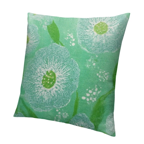 BCIIG Flowers Green Background Short Plush Pillowcase for Home Decor 22x22in