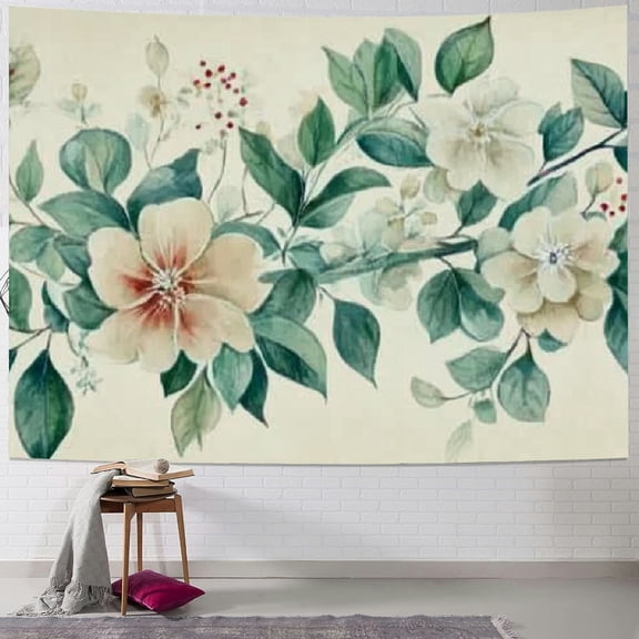 BCIIG Flowers Leaves Border Tapestry Wall Hanging Unique Style 40x30inch