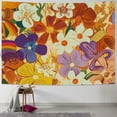 thumbnail image 1 of BCIIG Flowers Rainbow Colorful Tapestry Wall Hanging Unique Style for Home Wall Decor Art Living Room Bedroom Apartment Farmhouse Dorm 60x50inch, 1 of 6