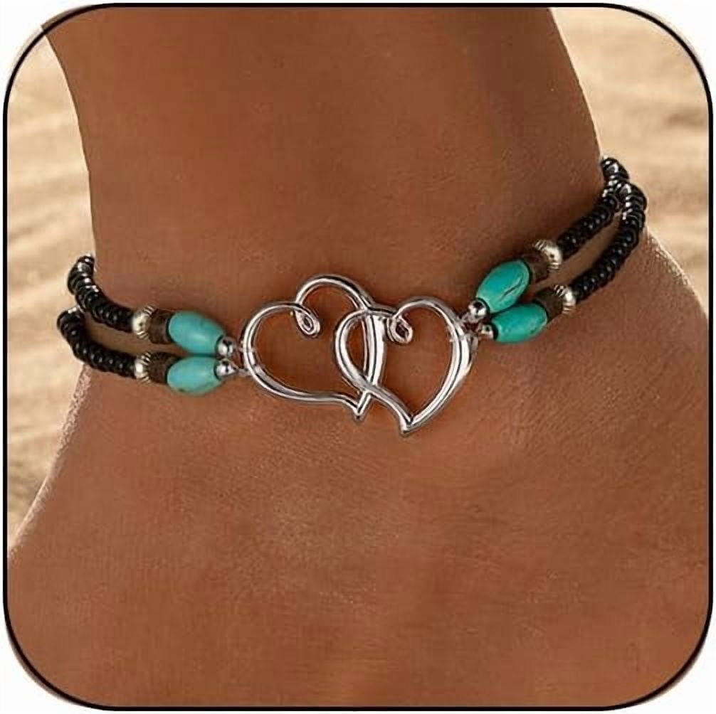 Buy Summer Luminous Ankle Heart Star Pendant Bracelet Sandal Sexy Beach