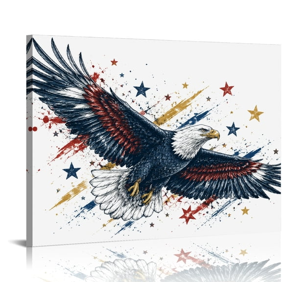 BCIIG Flying Eagle Splatter Wall Art, Ready An Excellent Gift Choice, HD Print Framed Canvas Wall Art Suitable For Living Room Bedroom Kitchen Classroom Studio Family