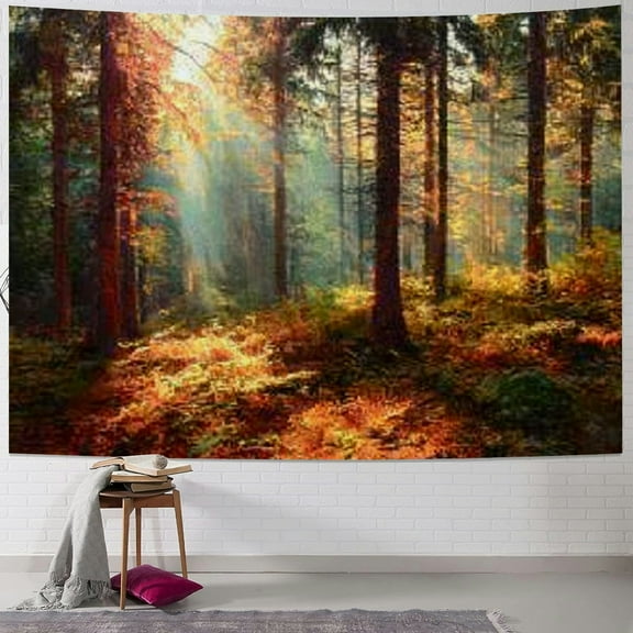 BCIIG Forest Sunlight Painting Tapestry Wall Hanging Home Decor 40x30inch