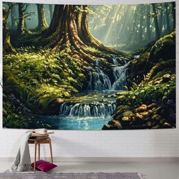 BCIIG Forest Tree Tapestry Wall Hanging Wall Tapestry Aesthetic Hippie Wall Decor Wall Art Home Decoration for Bedroom,Living Room,Dorm 40x60inch