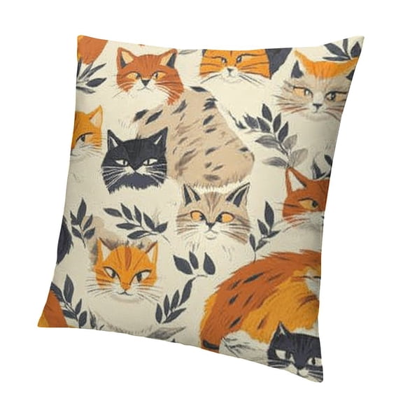 BCIIG Fox Owl Pillow Covers Cartoon Wild Animal Throw Pillow Covers for Kids Boys Girls Eagle Decorative Pillowcase Orange Brown Home Decor 18x18in
