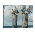 thumbnail image 1 of BCIIG  Framed Wall Art Seagull Paintings for Wall Decorations Birds Beach Canvas Prints Modern Coastal Animal Wall Pictures Canvas Artwork Wall Decor Canvas Wall Art Ready to Hang, 20"x16", 1 of 5