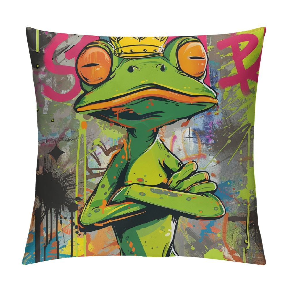 BCIIG Frog Beer HeartShaped Balloon Graffiti Art Decorative Throw