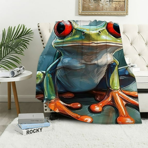 BCIIG Frog Throw Blanket Gifts for Frog Lovers 40x50in