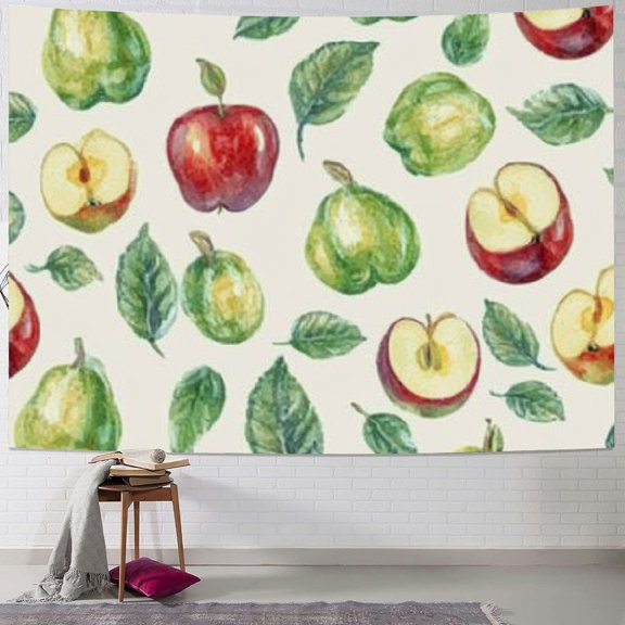 BCIIG Fruit Apple Pattern Tapestry Wall Hanging Unique Style for Home Wall Decor Art Living Room Bedroom Dorm Decoration 40x60inch