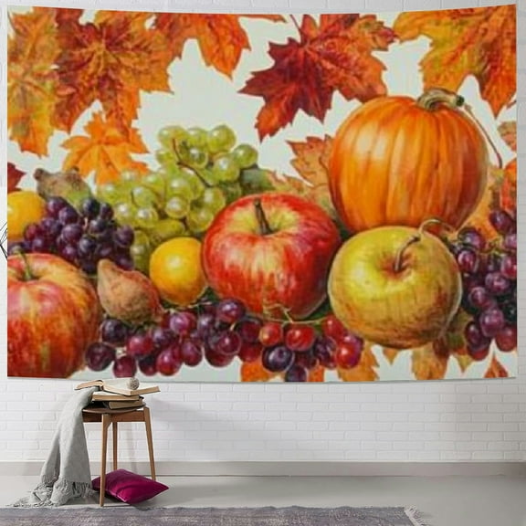 BCIIG Fruit and Vegetables Tapestry Wall Hanging Unique Style Graphic Tapestries Home Wall Decor Art for Living Room Bedroom Apartment Farmhouse Dorm 40x60inch