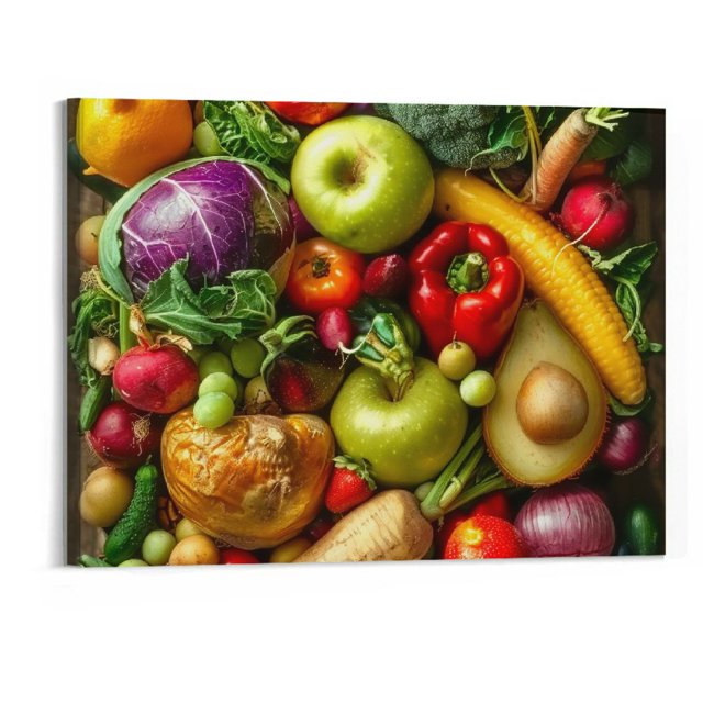 BCIIG Fruits and Vegetables Wall Art Assortment of Fresh Fruits and