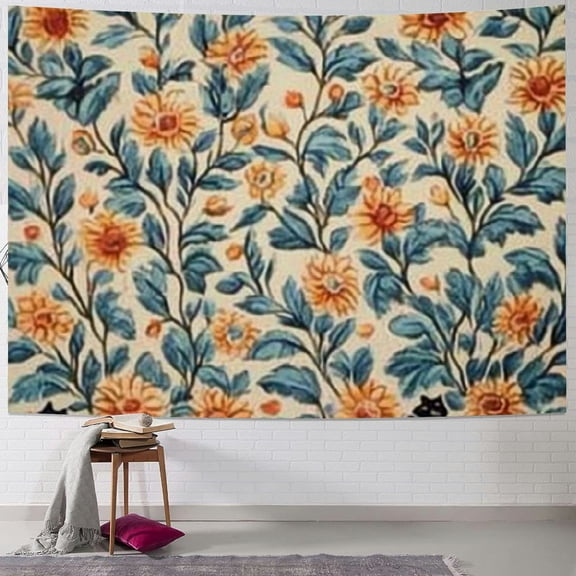 BCIIG Funny Aesthetic Large Colorful Abstract Tapestry Wall Hanging for Bedroom College Classroom Dorm Living Room Party Elevate Home Decor Weed Nature Green Floral Flower Plant Kids 40x60inch