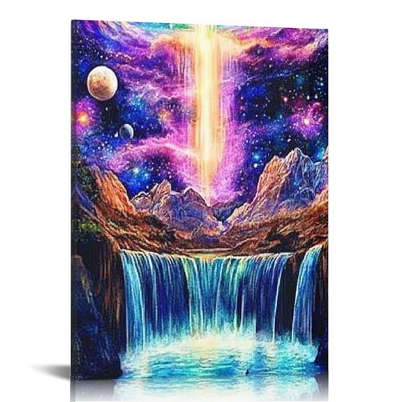 BCIIG Galaxy Stars Art Modern Canvas Prints Wall Decor for Home 16x20 in