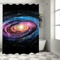 BCIIG Galaxy Stars Spiral Bathroom Decor Set with Hooks, Colorful