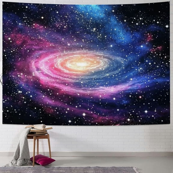 BCIIG Galaxy Tapestry Planet Universe Starry Sky Tapestry Wall Hanging Cosmic Outer Space Tapestry Psychedelic Nebula Headboard Bedspread Tapestry for Bedroom Living Room Decor 50x40inch