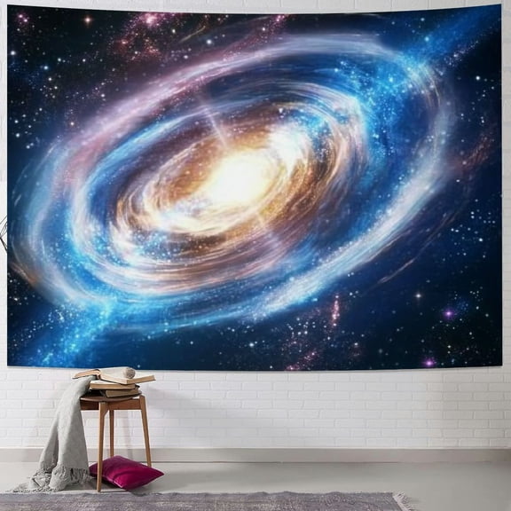 BCIIG Galaxy Tapestry Spiral Universe Planet Starry Sky Tapestry Wall Hanging Outer Space Tapestry Cosmic Nebula Psychedelic Headboard Bedspread Tapestry for Bedroom Living Room Decor 40x60inch