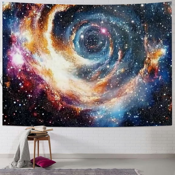 BCIIG Galaxy Tapestry Universe Planet Starry Sky Vortex Tapestry Wall Hanging Outer Space Tapestry Nebula Cosmic Psychedelic Headboard Bedspread Tapestry for Bedroom Living Room Decor 40x30inch