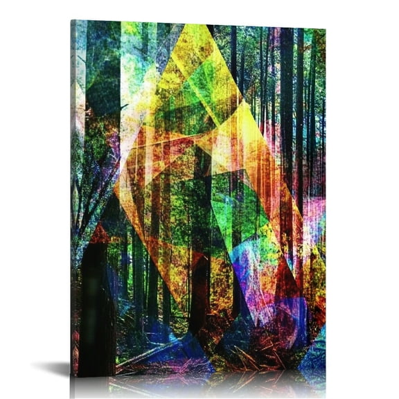 BCIIG Geometric Design Wall Decor Canvas Art for Living Room Bedroom 12x16 in
