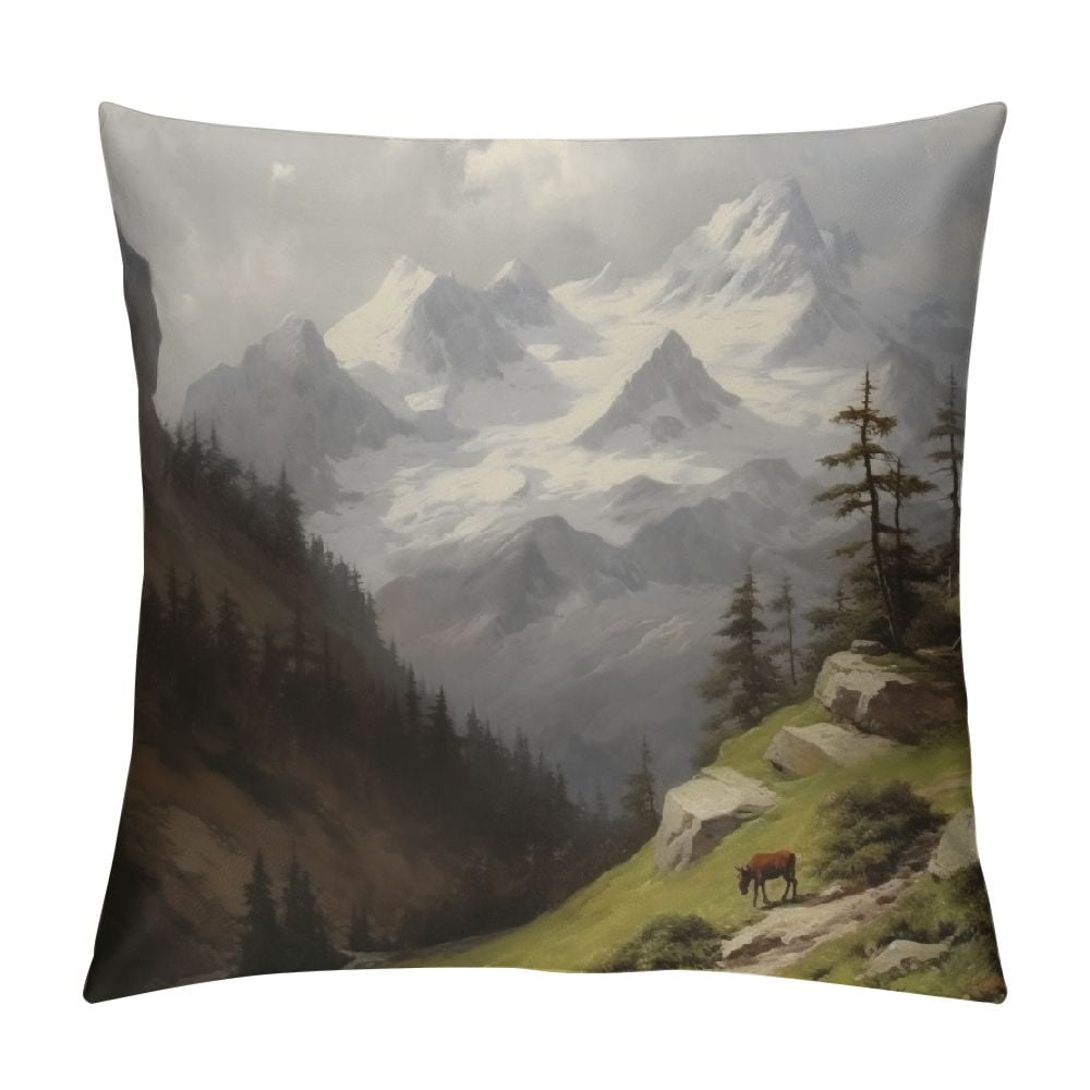 BCIIG German Romanticism Graphic Decorative Pillow Cover for Home Couch