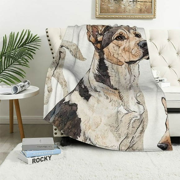 BCIIG German Shepherd Blanket, Dog-Themed Throw with German Shepherd Design, Soft Cozy Lightweight Blanket, for Dog Lovers 50x60in