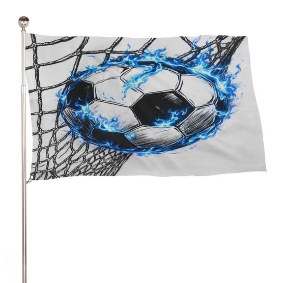 BCIIG Goal! Blue Flame Decorative Flag, Garden Decoration Banner, Clear Print, Durable for Home Yard Porch, Outdoor Homeowners Collectors