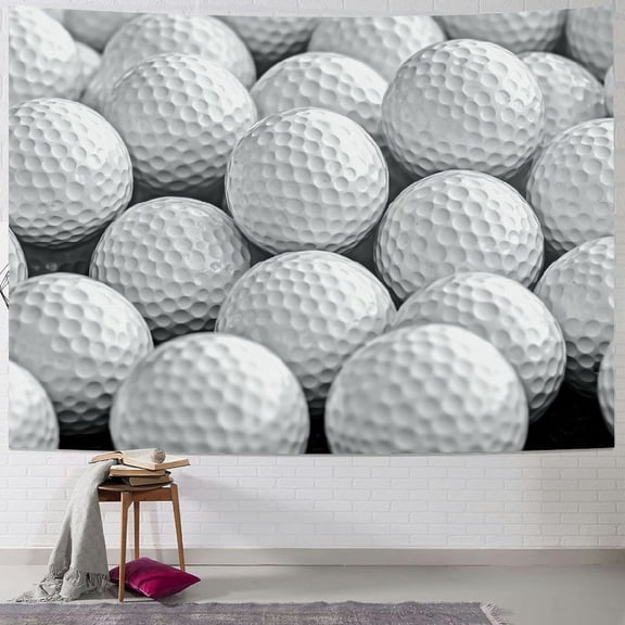 BCIIG Golf Balls Table Surface Tapestry Wall Hanging Unique Style Graphic Tapestries Home Wall Decor Art for Living Room Bedroom Apartment Farmhouse Dorm 40x30inch