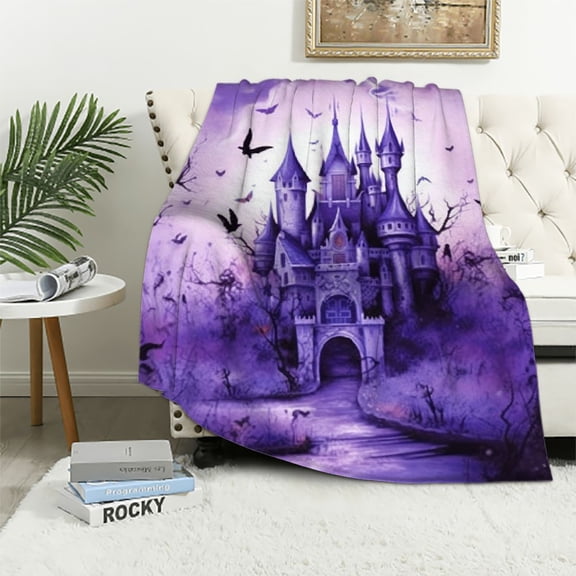 BCIIG Gothic Art Warm Lightweight Soft Fleece Blanket Throw Blanket for Living Rooms Sofa Decor Cow Gifts All Seasons Bed 40x50in