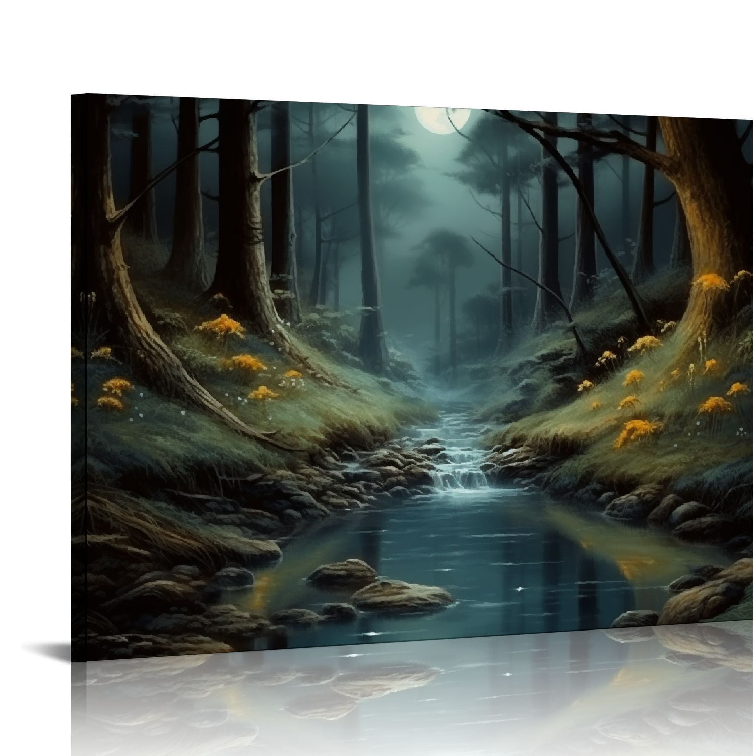 BCIIG Gothic Landscape Wall Art Dark Academia Painting Forest Scenery ...