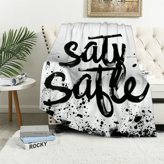 BCIIG Graffiti Screen Print Warm Lightweight Blanket Soft Fleece Blanket Throw Blanket Living Rooms Sofa Decor Cow Gifts Blanket All Seasons Long-Lasting Blanket for All Seasons 60x80in