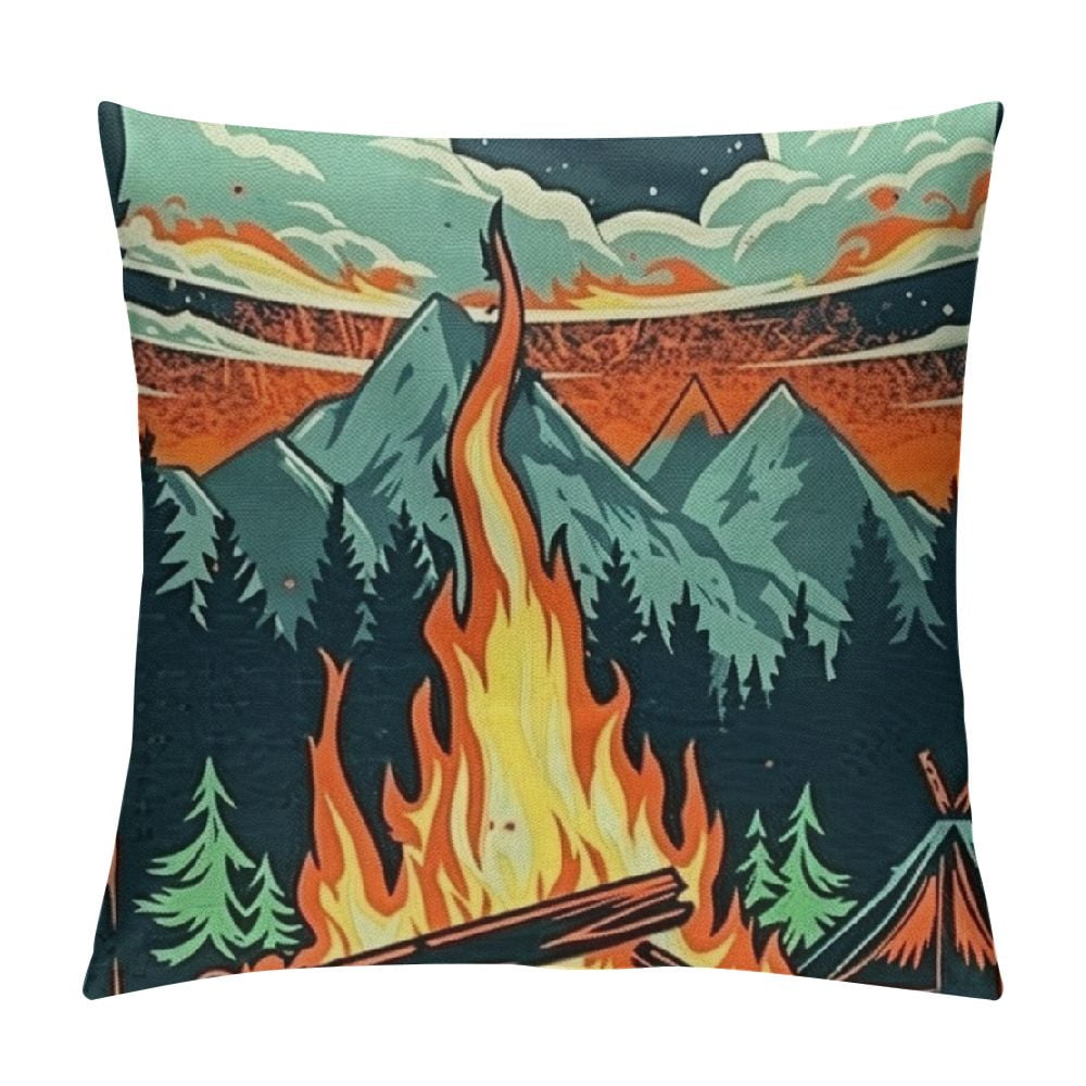 BCIIG Graphic Decorative Short Plush Throw Pillow Cover for Home Couch